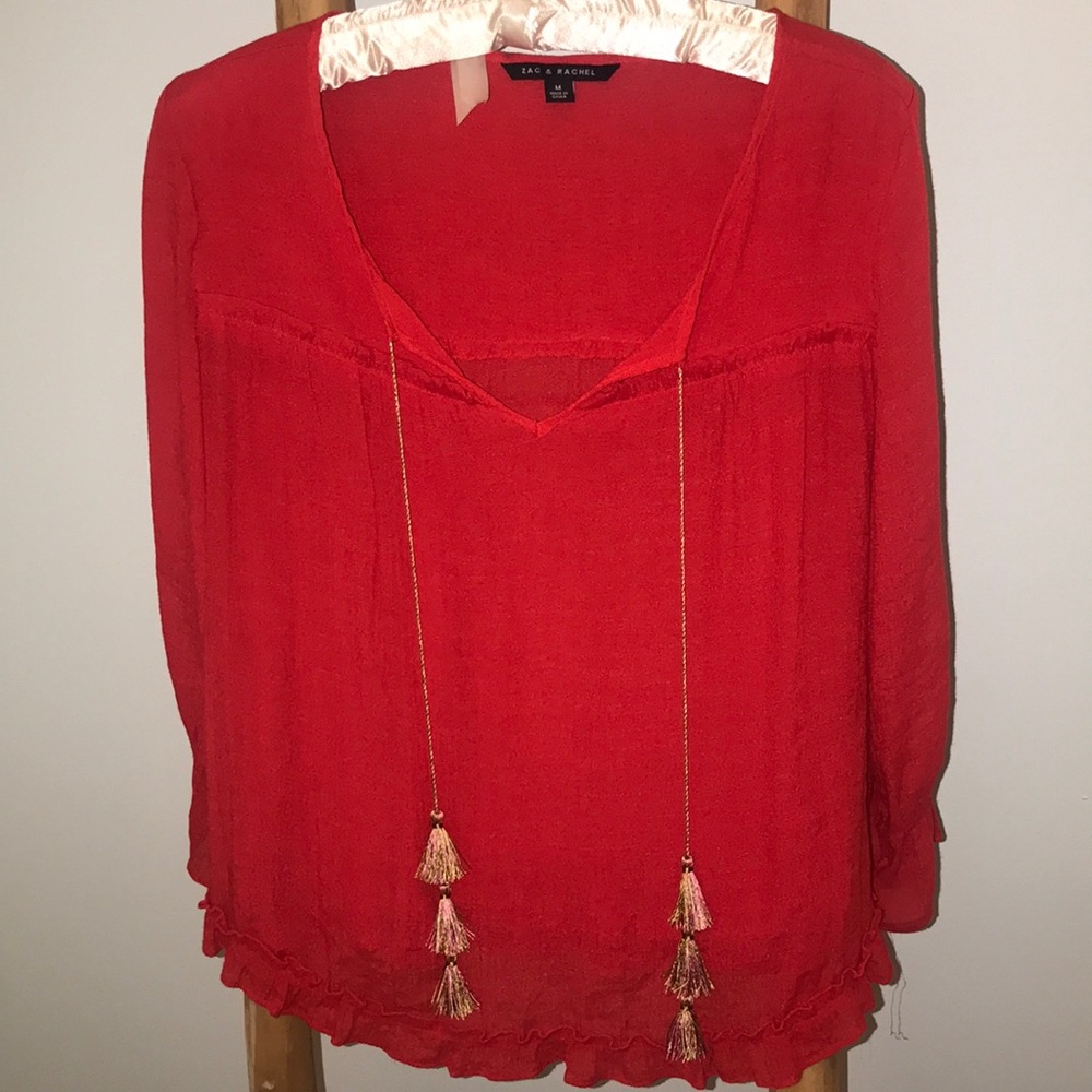 Red top - v neck